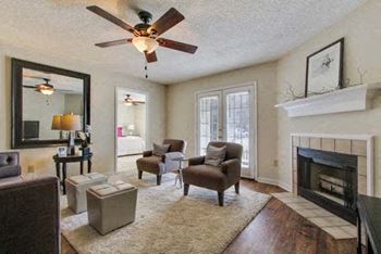 Wood burning fireplaces with mantel